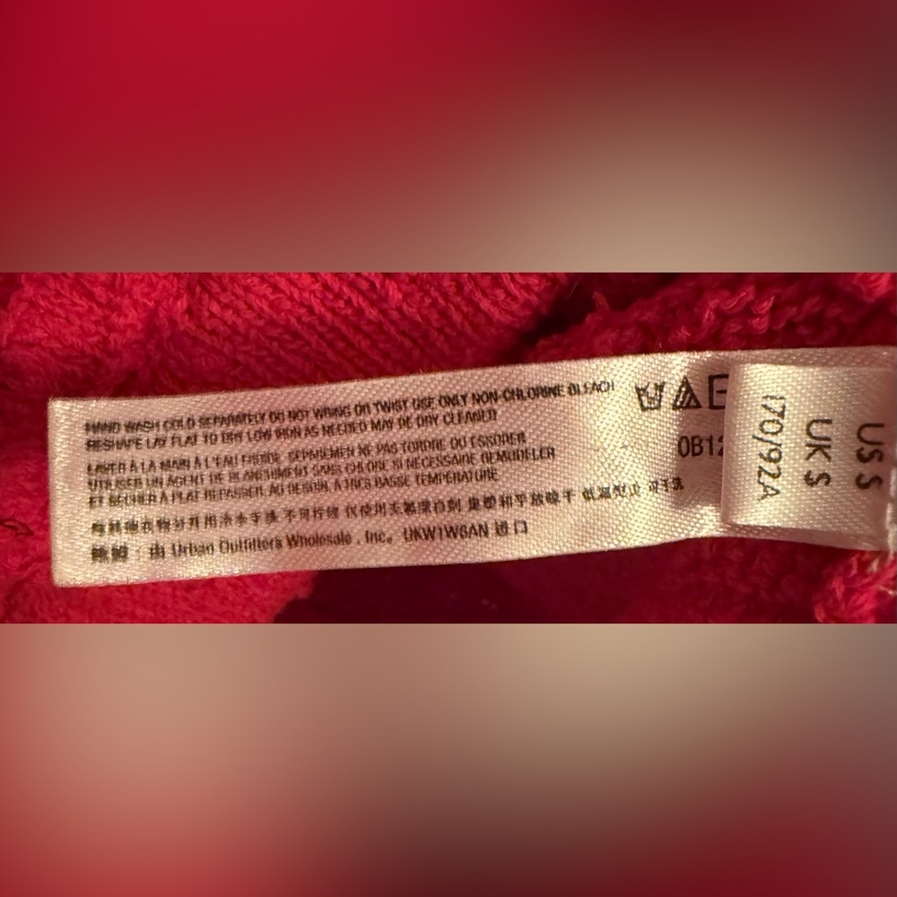 Free People Beach Carter Collared V Neck Polo Sweater Textured Fuchsia - Picture 4 of 7